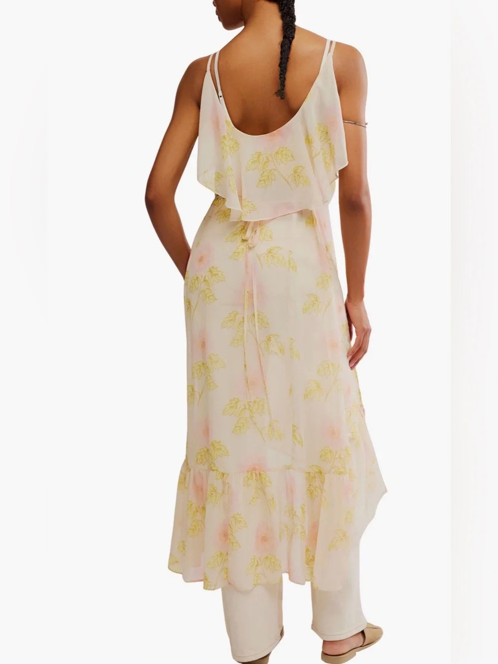 Free People Sunfaded Maxi Top in Tea Combo Size Large NWT